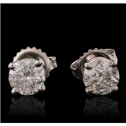 14KT White Gold 1.35ctw Diamond Stud Earrings