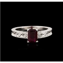 14KT White Gold 1.05ct Ruby and Diamond Ring