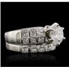 Image 2 : 18KT White Gold 5.20ctw Diamond Ring