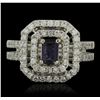 Image 1 : 14KT White and Yellow Gold 0.40ct Tanzanite and Diamond Ring