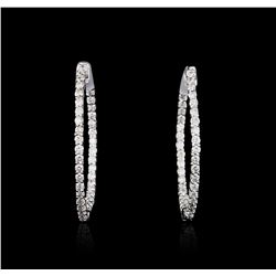 14KT White Gold 0.99ctw Diamond Earrings