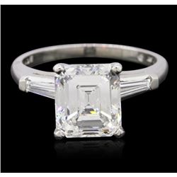 Platinum GIA Certified 3.35ctw Diamond Ring