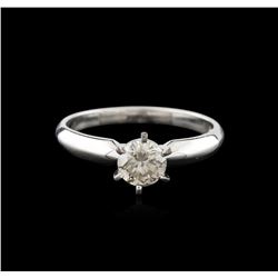 14KT White Gold 0.85ct Round Cut Diamond Solitaire Ring