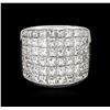 Image 1 : 14KT White Gold 8.10ctw Diamond Ring