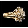 Image 2 : 14KT Two-Tone Gold 0.77ctw Diamond Ring