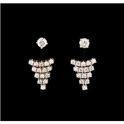 0.75ctw Diamond Earrings - 14KT White Gold