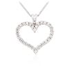 Image 2 : 14KT White Gold 1.17ctw Diamond Heart Pendant With Chain