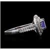 Image 3 : 14KT White Gold 1.88ct Tanzanite and Diamond Ring