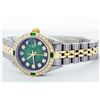 Image 3 : Ladies Rolex Two-Tone Diamond and Emerald DateJust Wristwatch