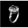 Image 4 : 14KT White Gold GIA Certified 2.16ct Alexandrite and Diamond Ring