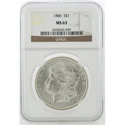 1886 NGC MS63 Morgan Silver Dollar