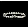 Image 2 : 18KT White Gold 9.66ctw Diamond Tennis Bracelet