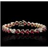 Image 1 : 14KT Yellow Gold 18.27ctw Ruby and Diamond Bracelet