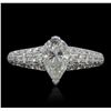 Image 1 : 18KT White Gold EGL Certified 2.01ctw Diamond Ring