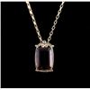 Image 1 : 14KT Yellow Gold 73.39ct Ametrine & Diamond Pendant with Chain