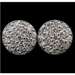 14KT White Gold 1.14ctw Diamond Earrings