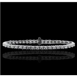 14KT White Gold 4.45ctw Diamond Tennis  Bracelet