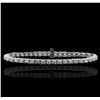 Image 1 : 14KT White Gold 4.45ctw Diamond Tennis  Bracelet