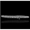 Image 2 : 14KT White Gold 4.45ctw Diamond Tennis  Bracelet
