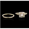Image 2 : 14KT Yellow Gold 0.91ct Diamond Wedding Set
