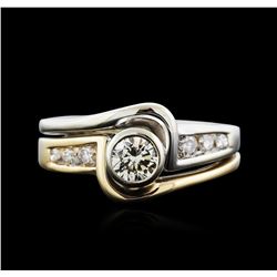 14KT Two-Tone 0.56ctw Diamond Ring