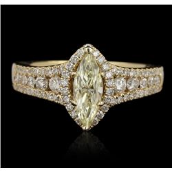 14KT Yellow Gold 1.48ct GIA Certified Diamond Unity Ring