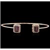 Image 1 : 14KT Rose Gold 1.80ctw Tourmaline and Diamond Bracelet