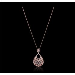 14KT Rose Gold 2.36ctw Diamond Pendant With Chain