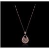 Image 1 : 14KT Rose Gold 2.36ctw Diamond Pendant With Chain