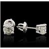 Image 2 : 14KT White Gold 1.25ctw Diamond Solitaire Earrings