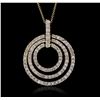 Image 1 : 14KT Yellow Gold 1.43ctw Diamond Pendant With Chain