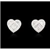 Image 1 : 18KT White Gold 1.17ctw Diamond Earrings