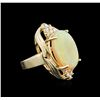 Image 2 : 14KT Yellow Gold 4.90ct Opal and Diamond Ring