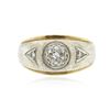 Image 1 : 14KT Yellow Gold 0.18ctw Diamond Ring