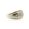 Image 2 : 14KT Yellow Gold 0.18ctw Diamond Ring