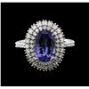 Image 1 : 14KT White Gold 2.51ct Tanzanite and Diamond Ring