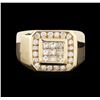 Image 1 : 14KT Yellow Gold 0.89ctw Diamond Ring