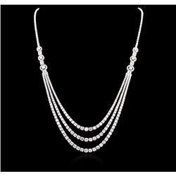 14KT White Gold 11.60ctw Diamond Necklace