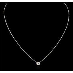 14KT White Gold 0.28ct Diamond Necklace