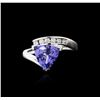 Image 1 : 14KT White Gold 2.51ct Tanzanite and Diamond Ring