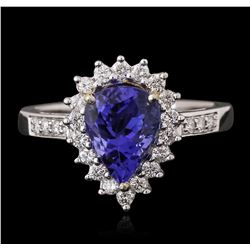 14KT Two-Tone Gold 1.92ct Tanzanite and Diamond Ring