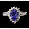 Image 1 : 14KT Two-Tone Gold 1.92ct Tanzanite and Diamond Ring