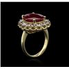 Image 3 : 14KT Yellow Gold 8.00ct Ruby and Diamond Ring