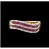 Image 1 : 14KT Yellow Gold 0.57ctw Ruby and Diamond Ring