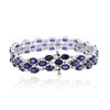 Image 2 : 14KT White Gold 26.52ctw Sapphire and Diamond Bracelet