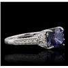 Image 2 : 14KT White Gold 2.90ct Sapphire and Diamond Ring