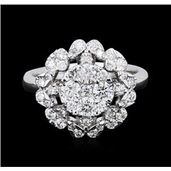 14KT White Gold 0.84ctw Diamond Ring