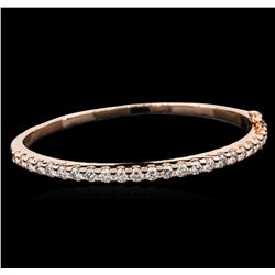 14KT Rose Gold 3.16ctw Diamond Bangle Bracelet