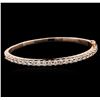 Image 1 : 14KT Rose Gold 3.16ctw Diamond Bangle Bracelet