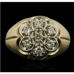 14KT Yellow Gold 0.75ctw Diamond Ring